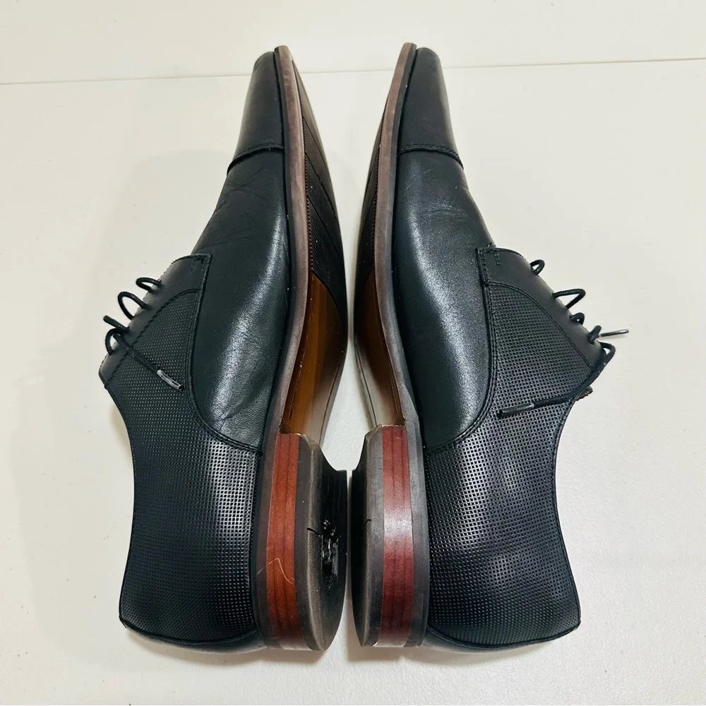 FLORSHEIM Men's Potosino Cap-Toe Oxfords Dress Shoes Size‎ 10 D, Black Leather